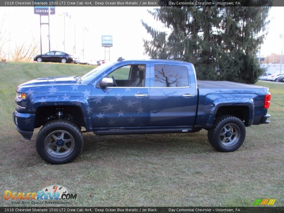 2018 Chevrolet Silverado 1500 LTZ Crew Cab 4x4 Deep Ocean Blue Metallic / Jet Black Photo #15