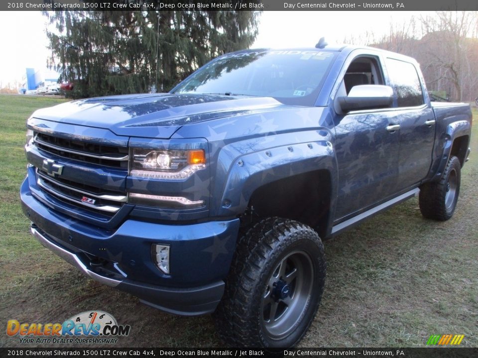 2018 Chevrolet Silverado 1500 LTZ Crew Cab 4x4 Deep Ocean Blue Metallic / Jet Black Photo #16