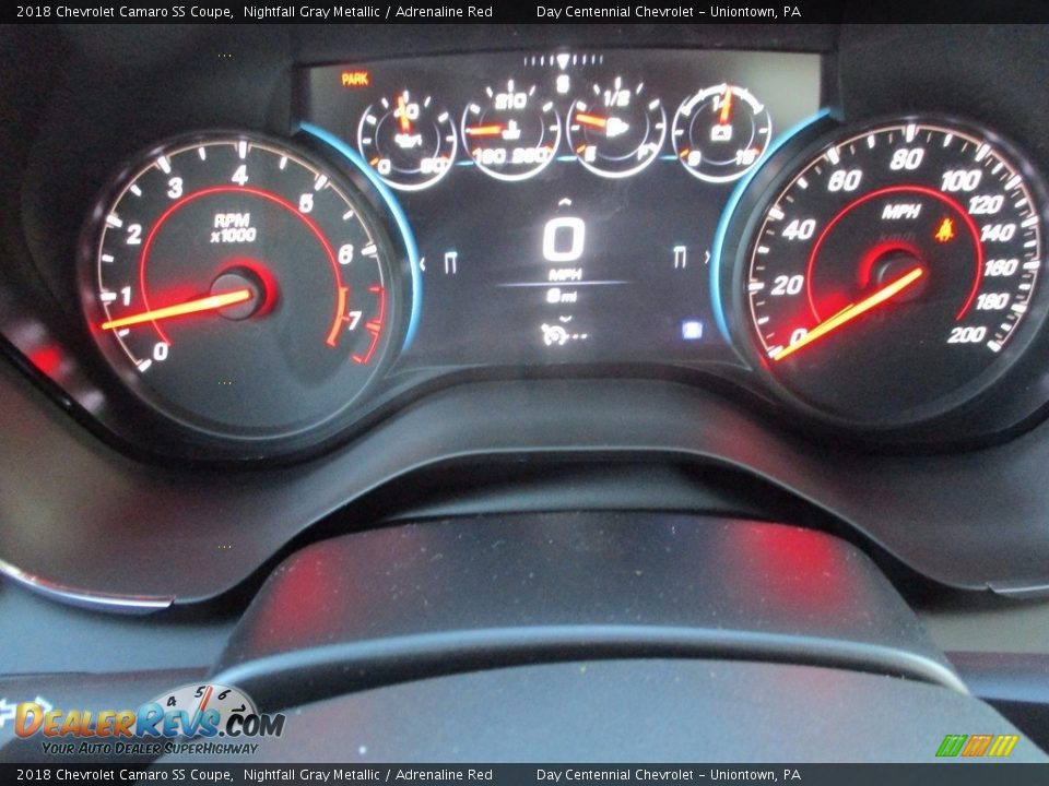 2018 Chevrolet Camaro SS Coupe Nightfall Gray Metallic / Adrenaline Red Photo #4