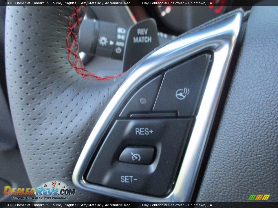 2018 Chevrolet Camaro SS Coupe Nightfall Gray Metallic / Adrenaline Red Photo #7