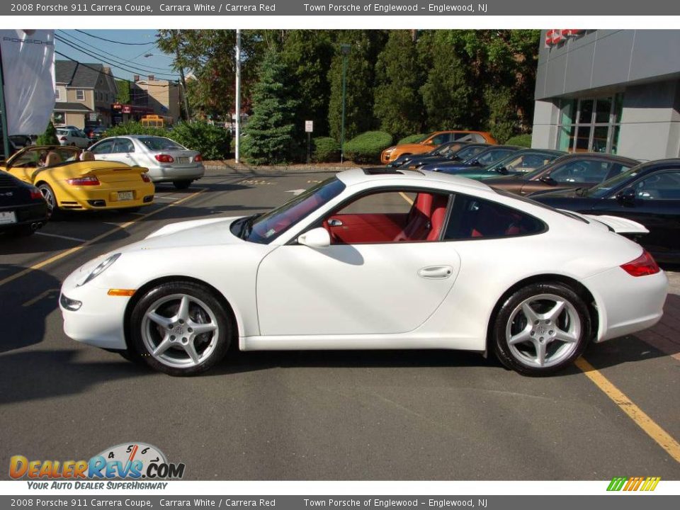 2008 Porsche 911 Carrera Coupe Carrara White / Carrera Red Photo #2