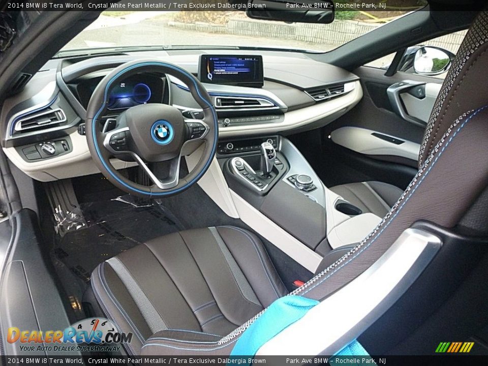 2014 BMW i8 Tera World Crystal White Pearl Metallic / Tera Exclusive Dalbergia Brown Photo #15