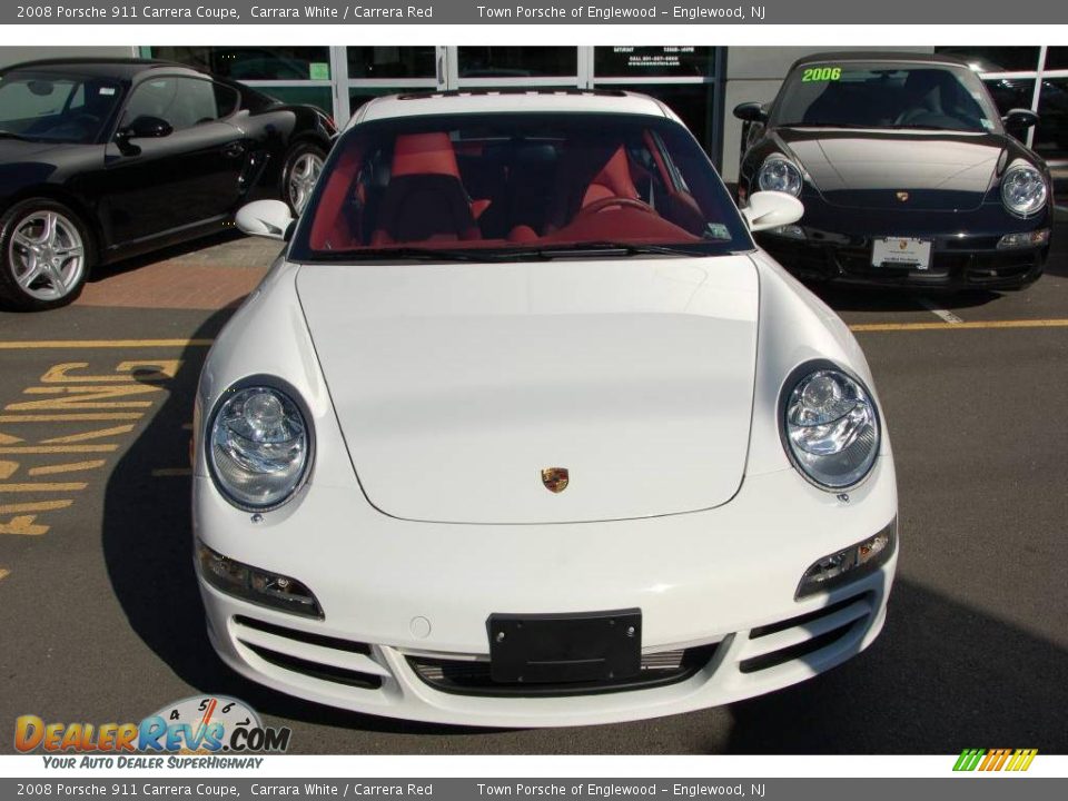 2008 Porsche 911 Carrera Coupe Carrara White / Carrera Red Photo #5
