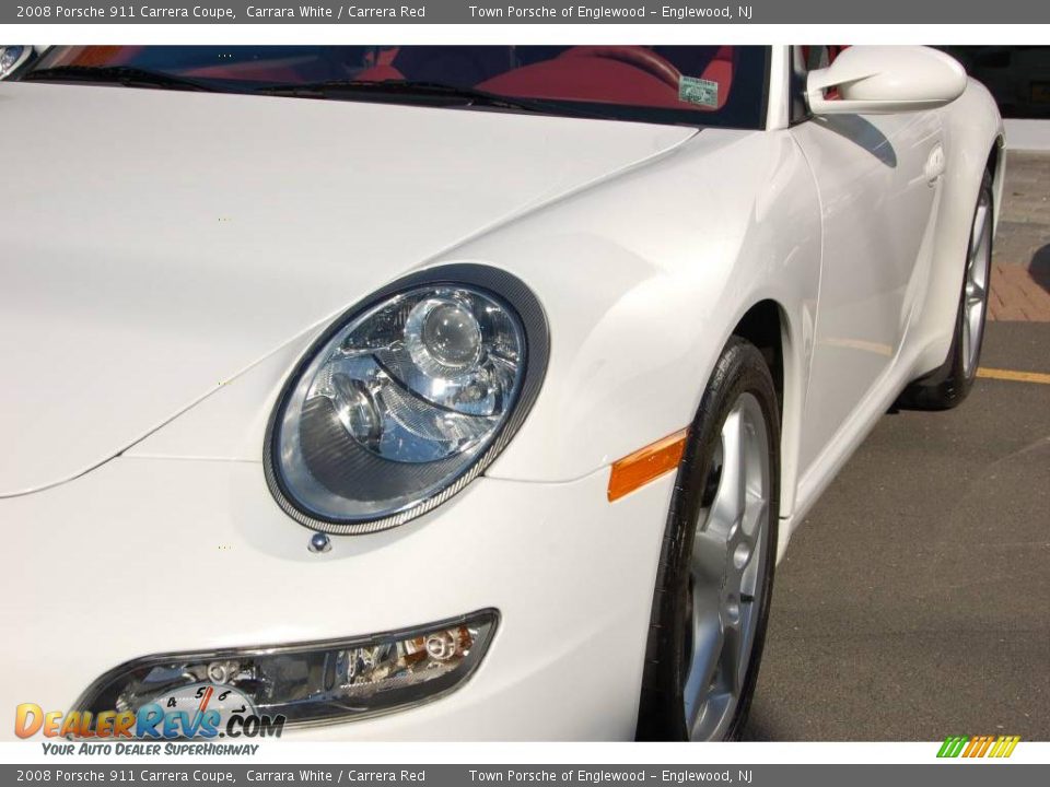 2008 Porsche 911 Carrera Coupe Carrara White / Carrera Red Photo #6