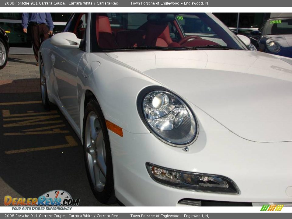 2008 Porsche 911 Carrera Coupe Carrara White / Carrera Red Photo #7