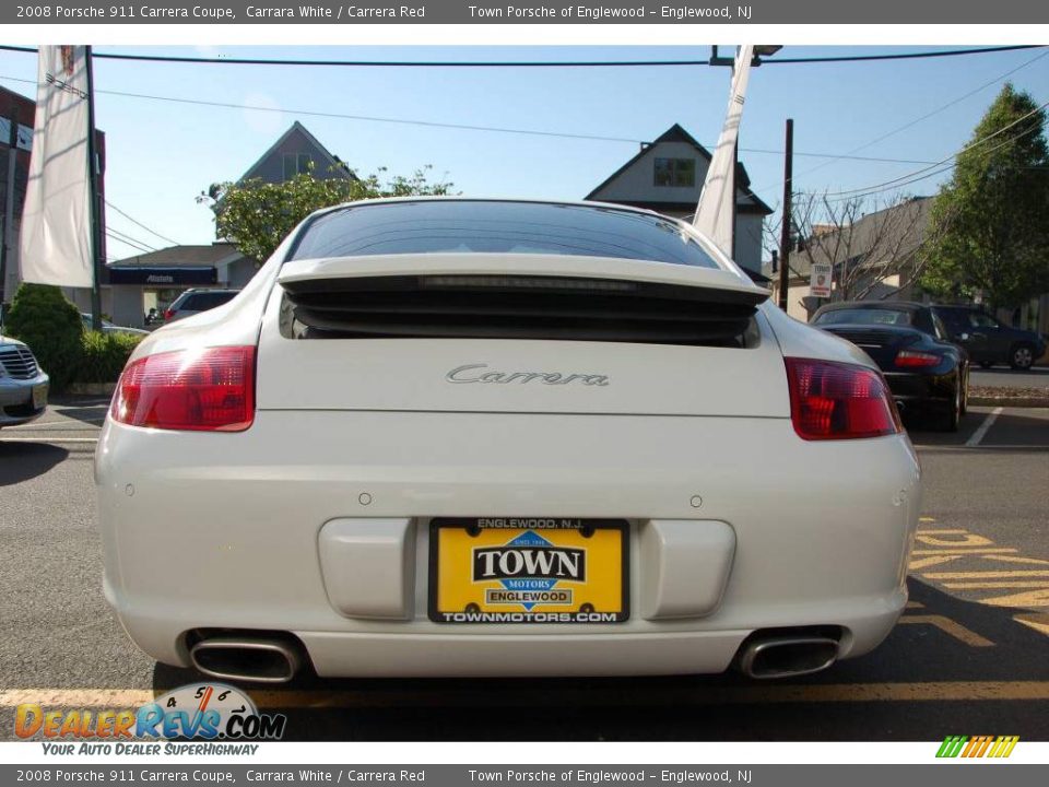 2008 Porsche 911 Carrera Coupe Carrara White / Carrera Red Photo #12