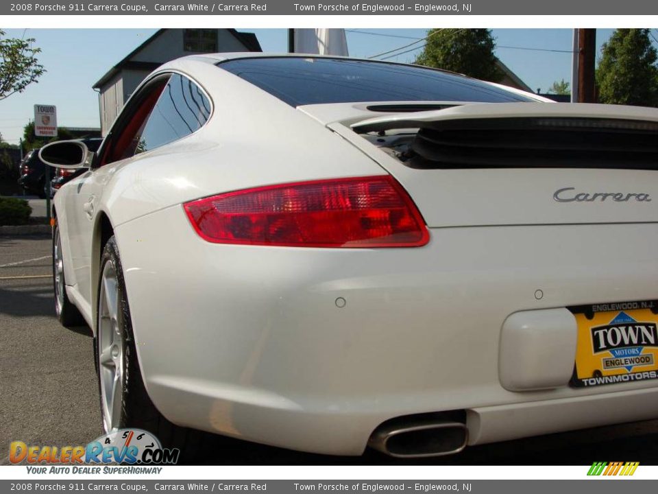 2008 Porsche 911 Carrera Coupe Carrara White / Carrera Red Photo #13