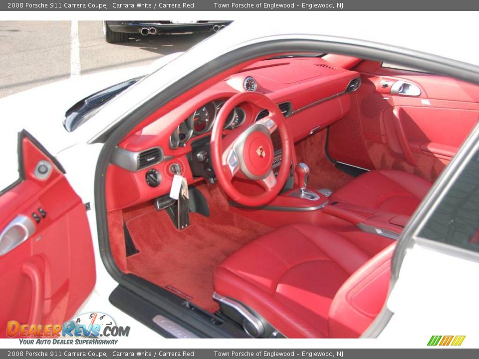 Carrera Red Interior - 2008 Porsche 911 Carrera Coupe Photo #16