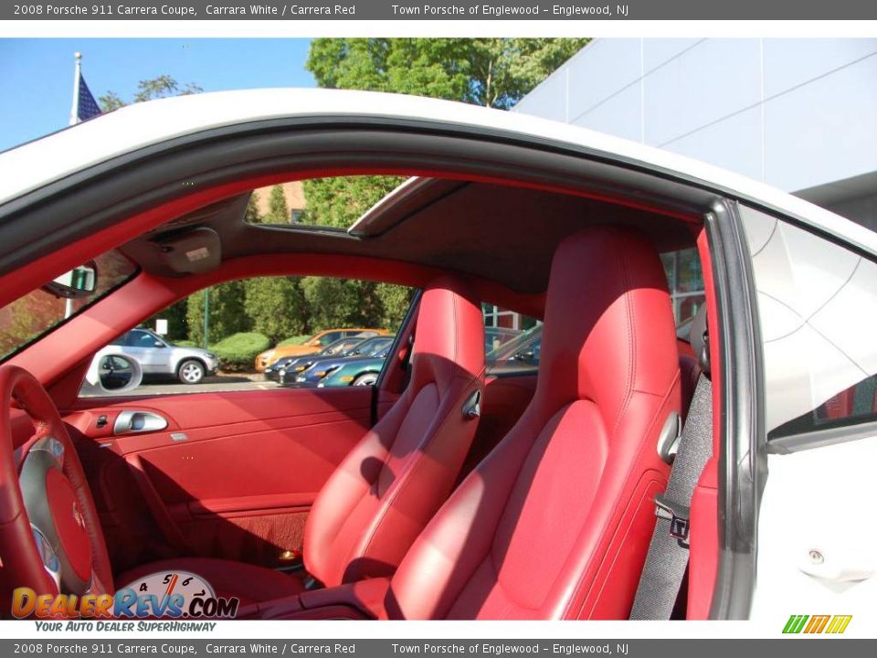 2008 Porsche 911 Carrera Coupe Carrara White / Carrera Red Photo #24