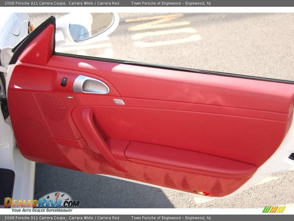 2008 Porsche 911 Carrera Coupe Carrara White / Carrera Red Photo #25