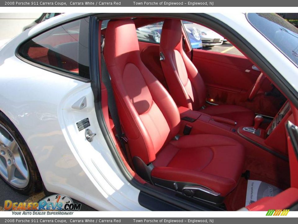 2008 Porsche 911 Carrera Coupe Carrara White / Carrera Red Photo #26