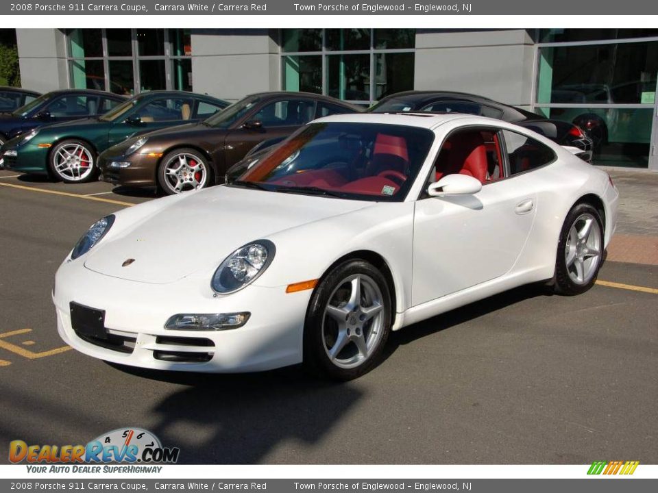 2008 Porsche 911 Carrera Coupe Carrara White / Carrera Red Photo #30