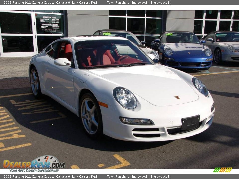 2008 Porsche 911 Carrera Coupe Carrara White / Carrera Red Photo #32