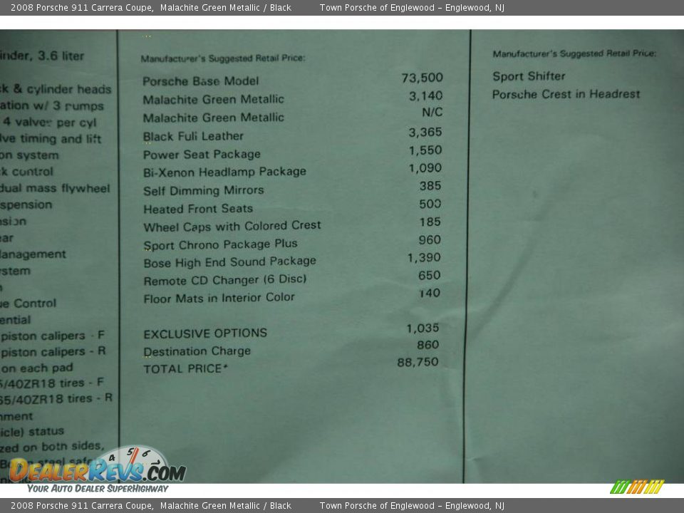 2008 Porsche 911 Carrera Coupe Malachite Green Metallic / Black Photo #12