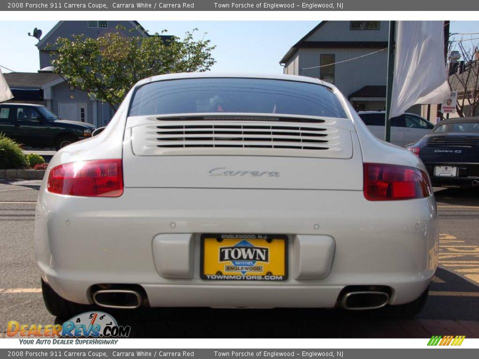 2008 Porsche 911 Carrera Coupe Carrara White / Carrera Red Photo #34