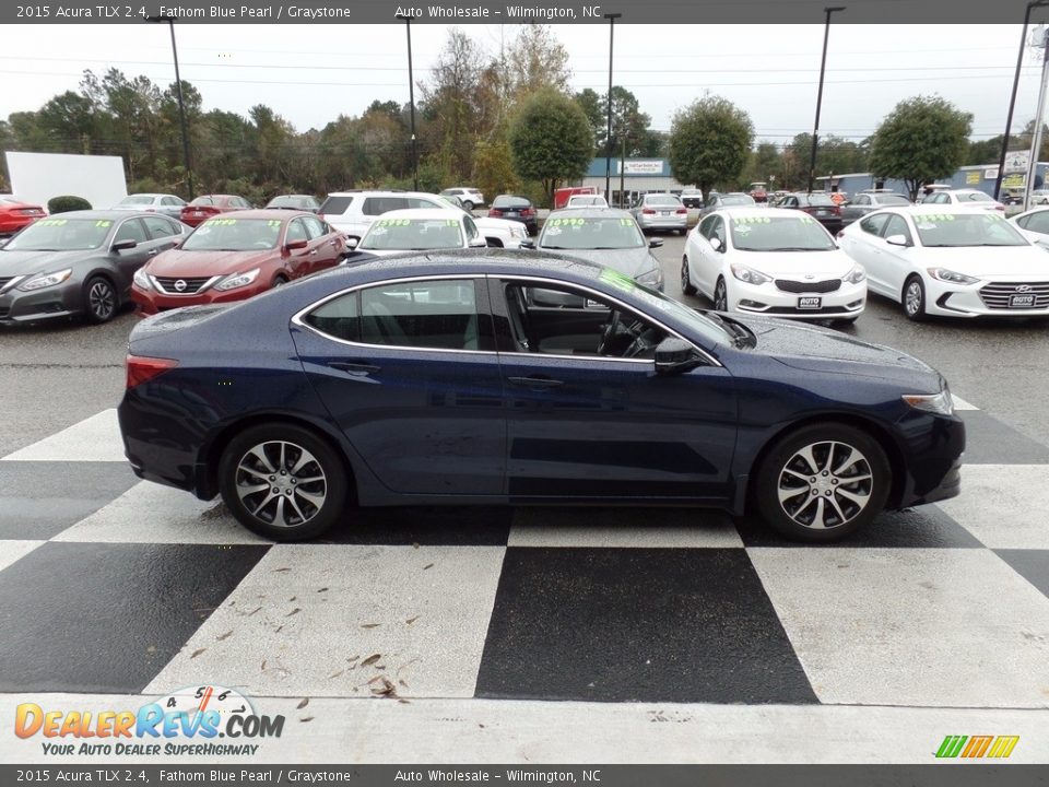 2015 Acura TLX 2.4 Fathom Blue Pearl / Graystone Photo #3