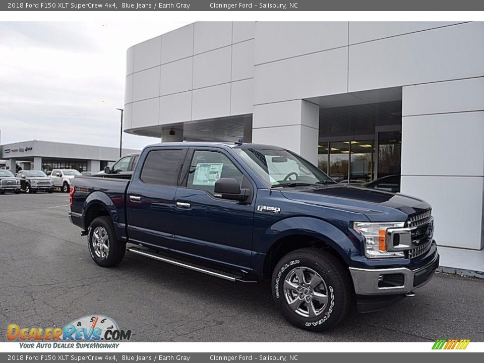 2018 Ford F150 XLT SuperCrew 4x4 Blue Jeans / Earth Gray Photo #1