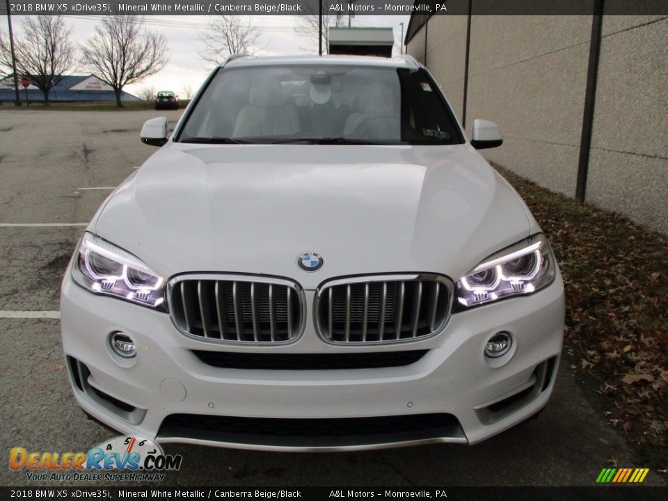 2018 BMW X5 xDrive35i Mineral White Metallic / Canberra Beige/Black Photo #7
