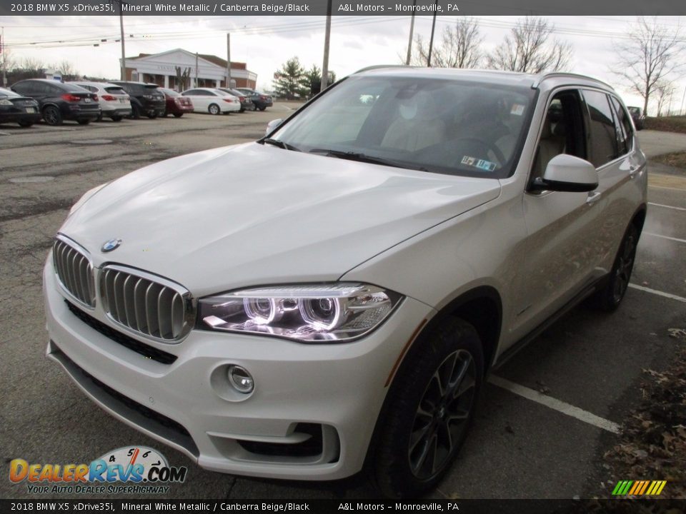 2018 BMW X5 xDrive35i Mineral White Metallic / Canberra Beige/Black Photo #8