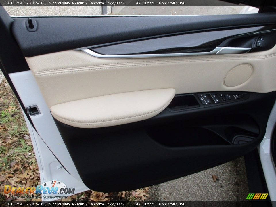 2018 BMW X5 xDrive35i Mineral White Metallic / Canberra Beige/Black Photo #9