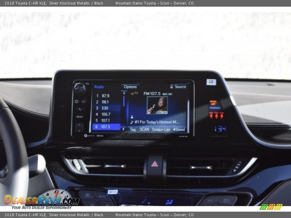 2018 Toyota C-HR XLE Silver Knockout Metallic / Black Photo #6