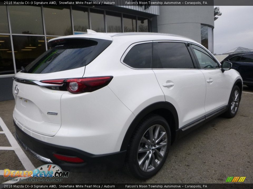 2018 Mazda CX-9 Signature AWD Snowflake White Pearl Mica / Auburn Photo #2