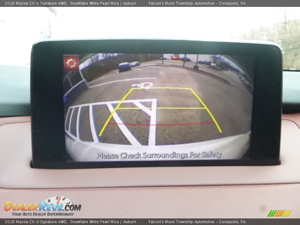 2018 Mazda CX-9 Signature AWD Snowflake White Pearl Mica / Auburn Photo #15