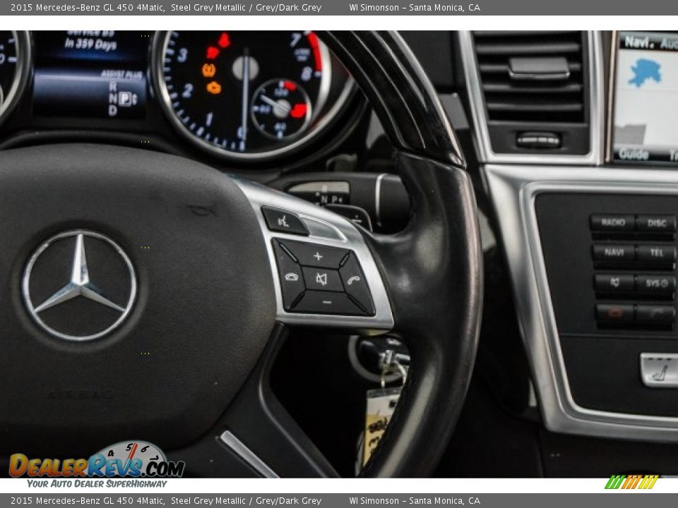 2015 Mercedes-Benz GL 450 4Matic Steel Grey Metallic / Grey/Dark Grey Photo #18