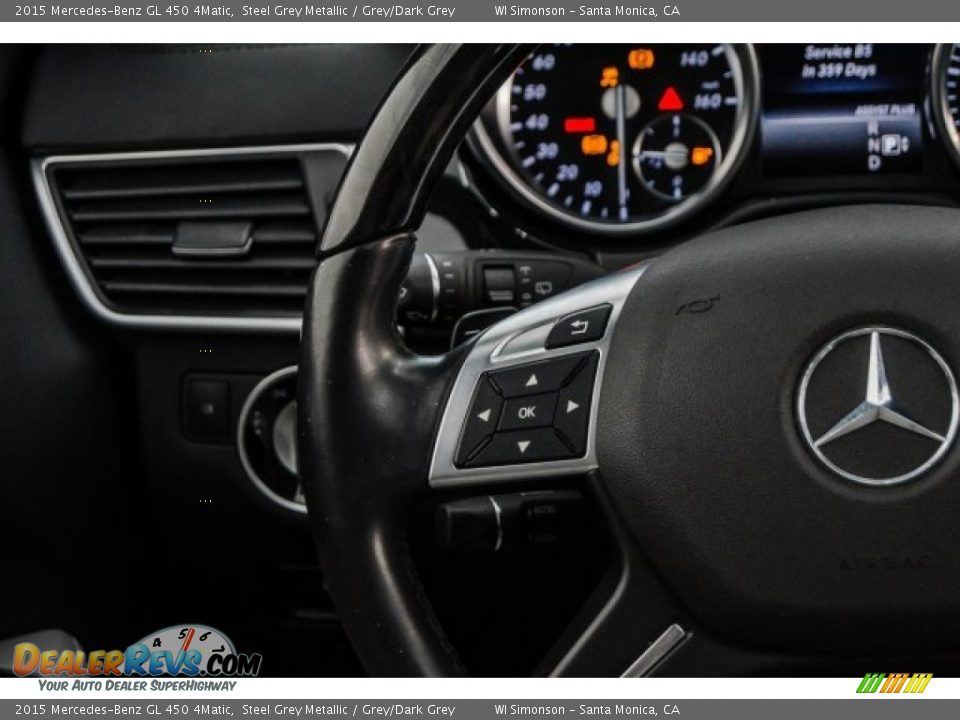 2015 Mercedes-Benz GL 450 4Matic Steel Grey Metallic / Grey/Dark Grey Photo #19
