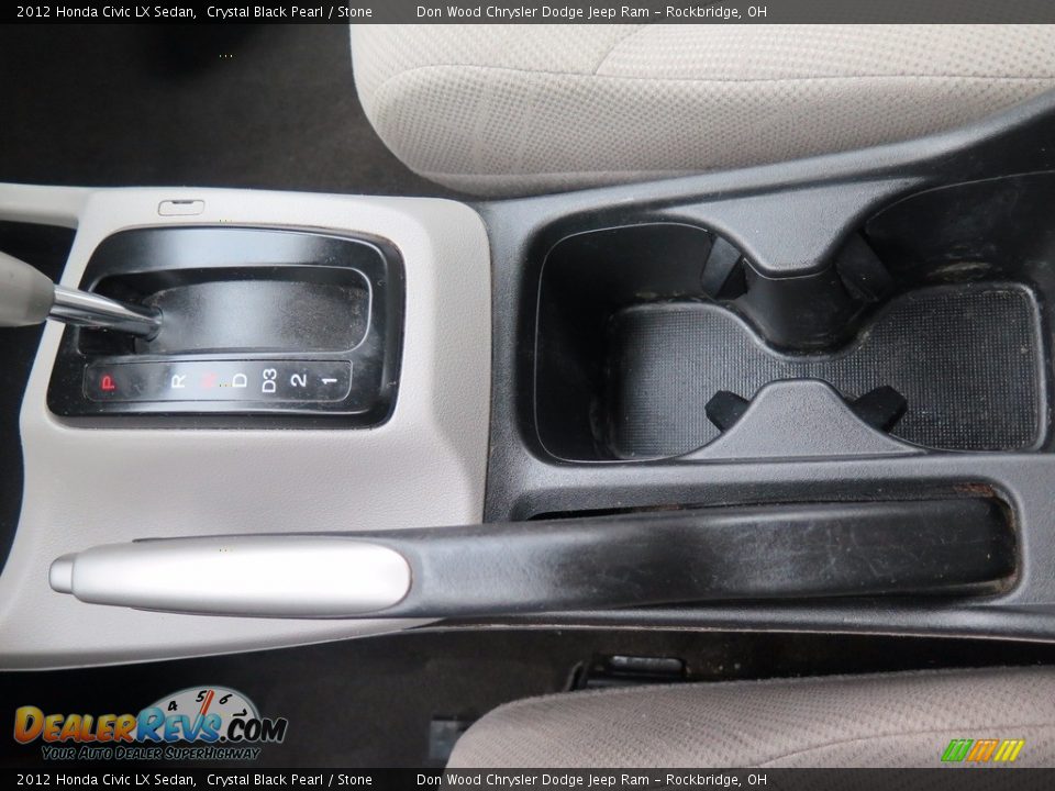 2012 Honda Civic LX Sedan Crystal Black Pearl / Stone Photo #17
