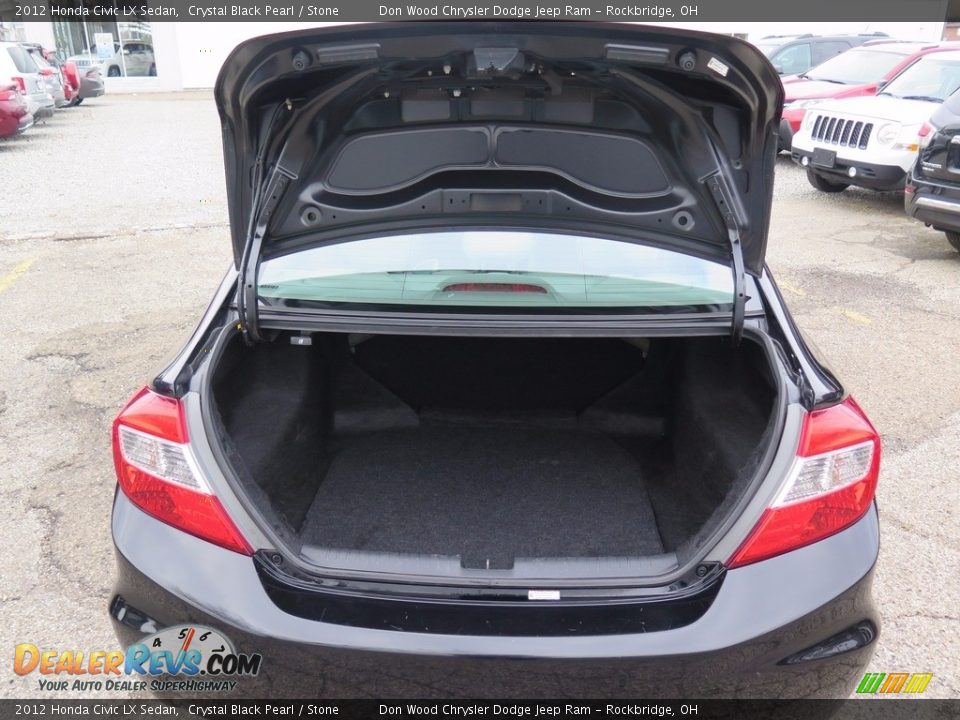 2012 Honda Civic LX Sedan Crystal Black Pearl / Stone Photo #21