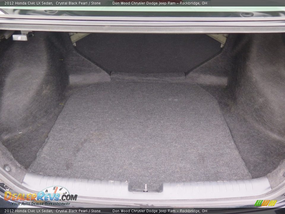 2012 Honda Civic LX Sedan Crystal Black Pearl / Stone Photo #22