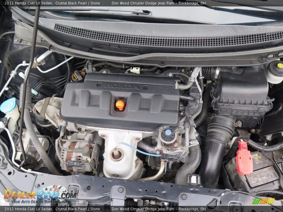 2012 Honda Civic LX Sedan Crystal Black Pearl / Stone Photo #23
