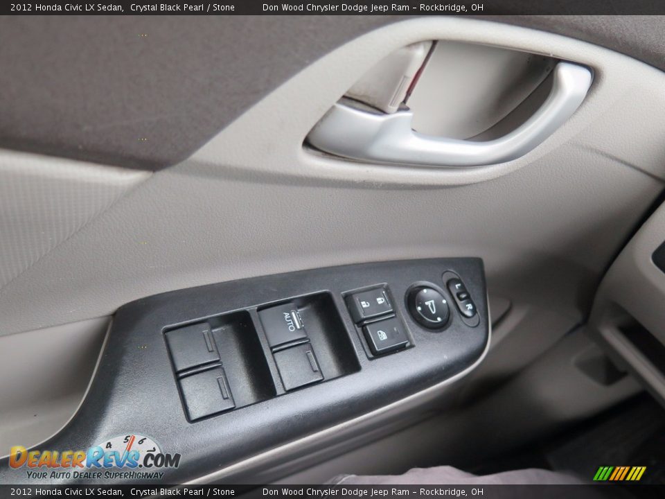 2012 Honda Civic LX Sedan Crystal Black Pearl / Stone Photo #32