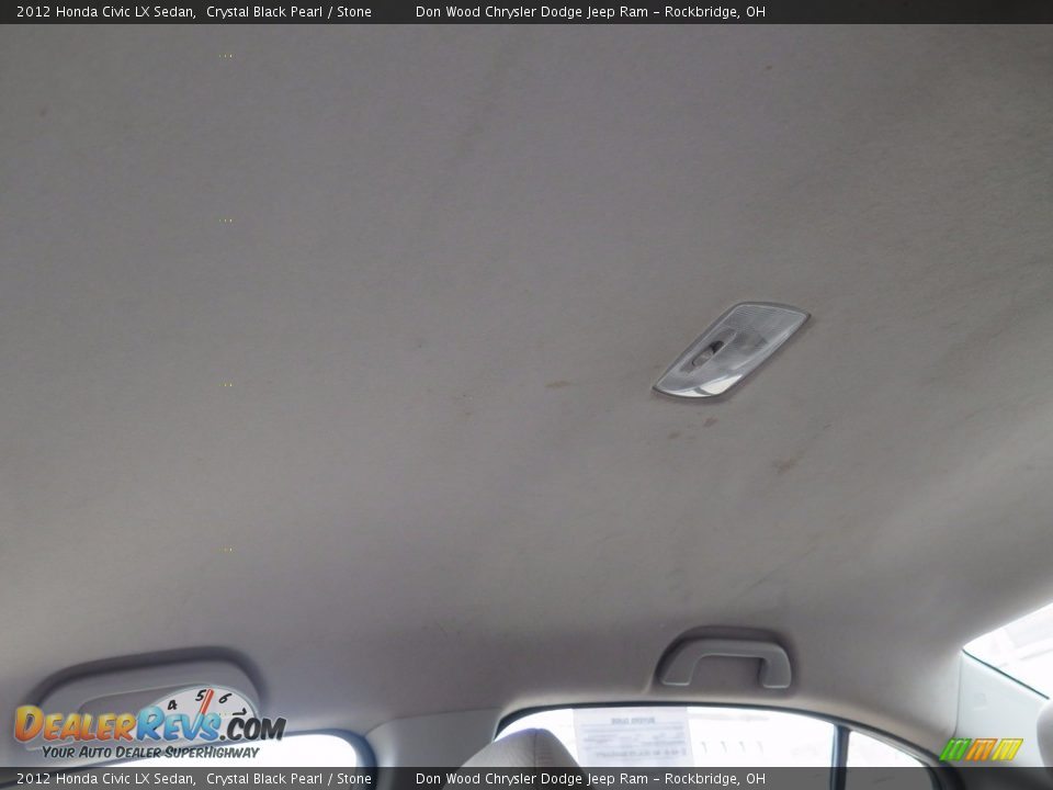 2012 Honda Civic LX Sedan Crystal Black Pearl / Stone Photo #33