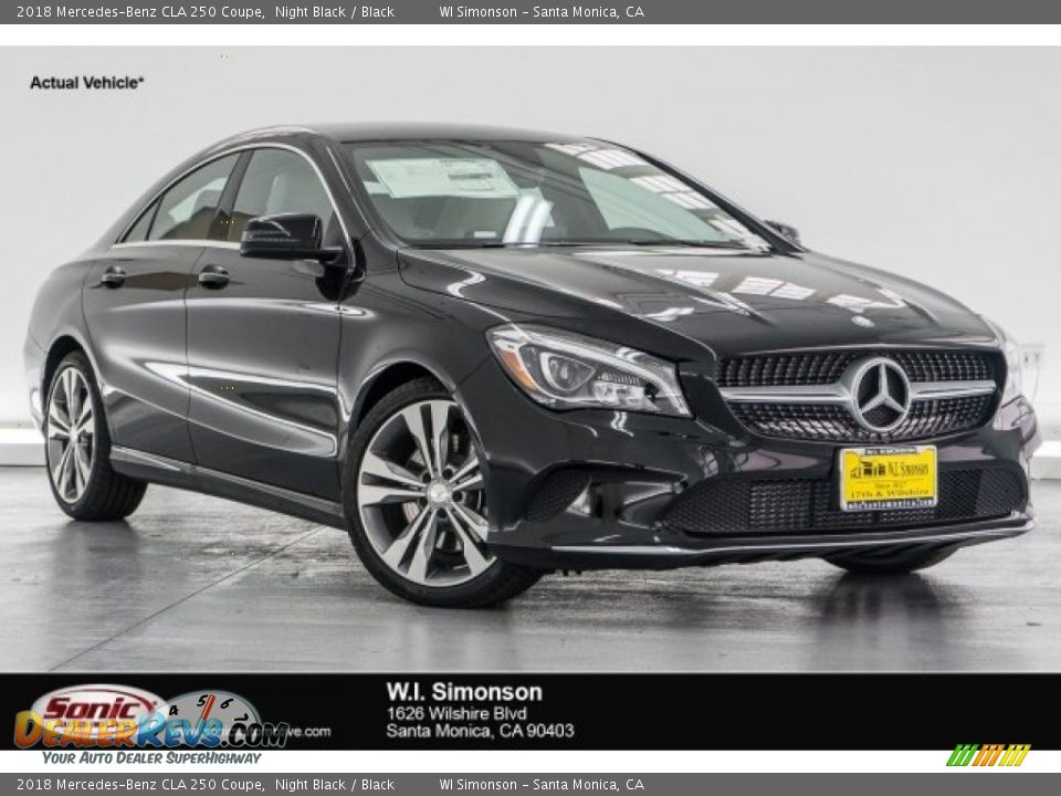 2018 Mercedes-Benz CLA 250 Coupe Night Black / Black Photo #1