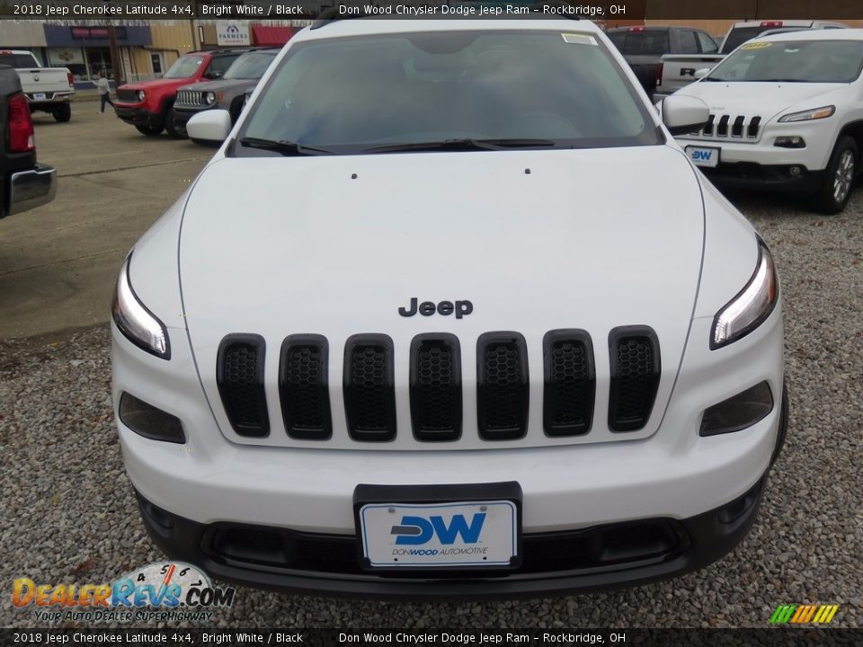 2018 Jeep Cherokee Latitude 4x4 Bright White / Black Photo #3