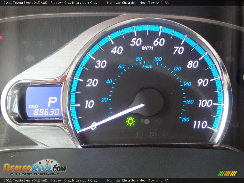 2011 Toyota Sienna XLE AWD Predawn Gray Mica / Light Gray Photo #29