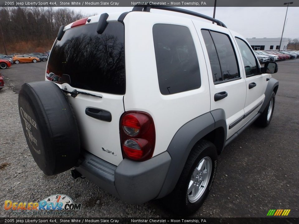 2005 Jeep Liberty Sport 4x4 Stone White / Medium Slate Gray Photo #4