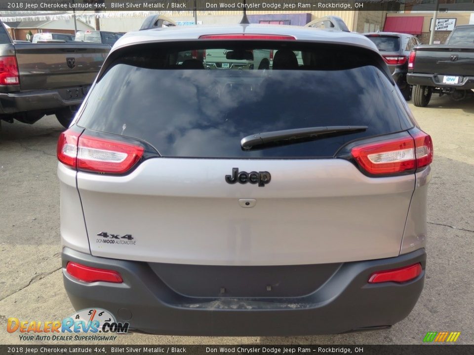 2018 Jeep Cherokee Latitude 4x4 Billet Silver Metallic / Black Photo #6