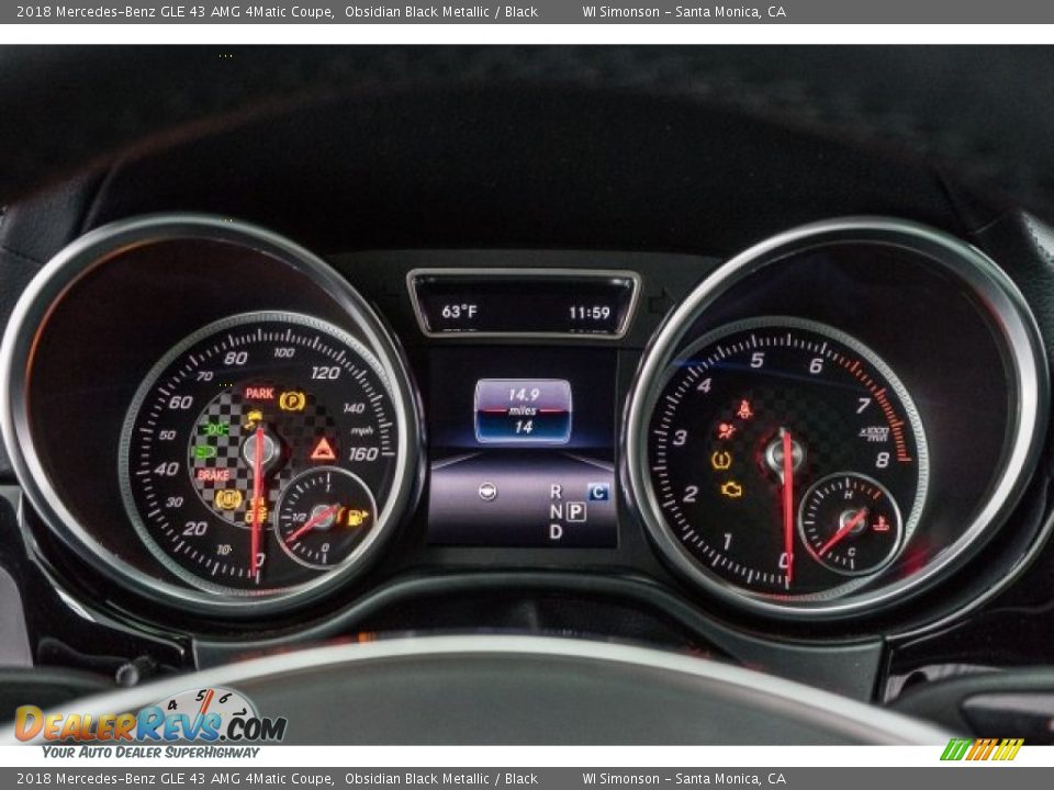 2018 Mercedes-Benz GLE 43 AMG 4Matic Coupe Gauges Photo #7