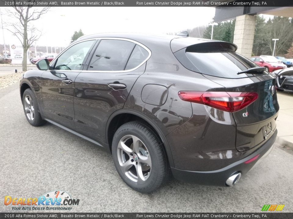 2018 Alfa Romeo Stelvio AWD Basalto Brown Metallic / Black/Black Photo #4