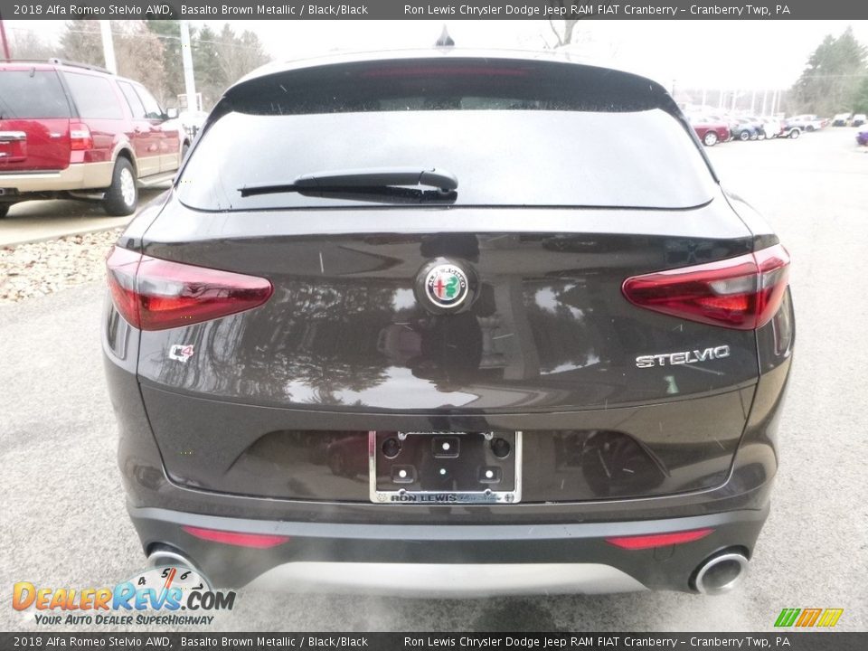 2018 Alfa Romeo Stelvio AWD Basalto Brown Metallic / Black/Black Photo #6
