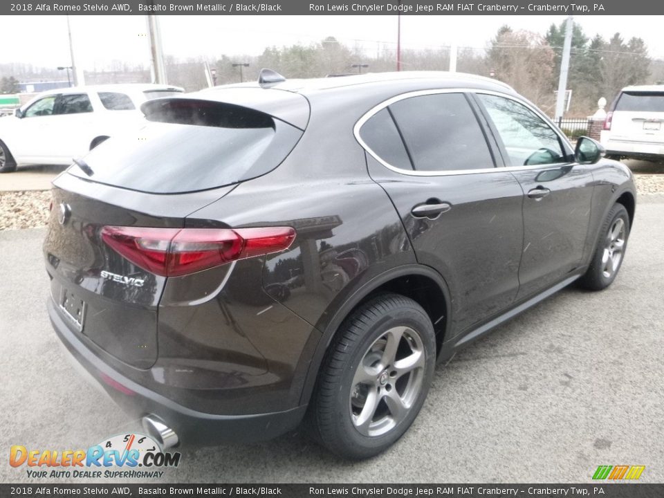 2018 Alfa Romeo Stelvio AWD Basalto Brown Metallic / Black/Black Photo #7