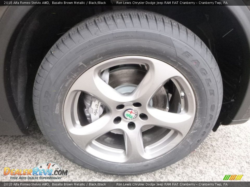2018 Alfa Romeo Stelvio AWD Basalto Brown Metallic / Black/Black Photo #13