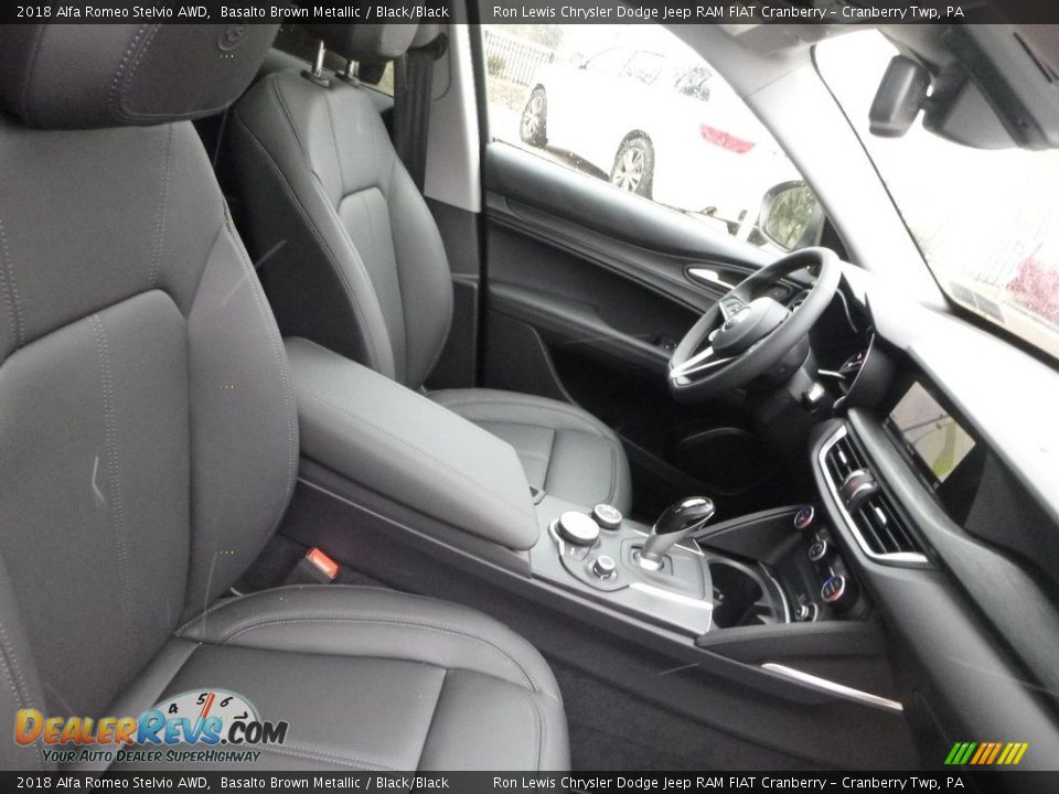 2018 Alfa Romeo Stelvio AWD Basalto Brown Metallic / Black/Black Photo #14