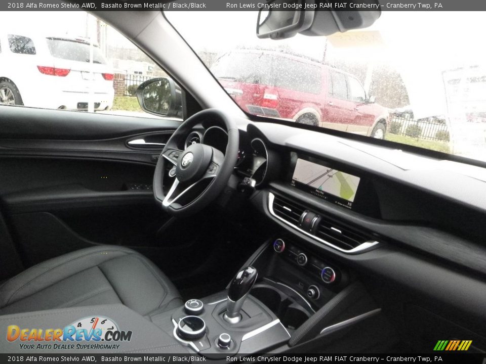 2018 Alfa Romeo Stelvio AWD Basalto Brown Metallic / Black/Black Photo #15