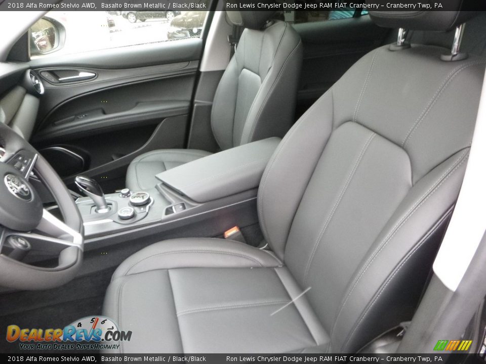 2018 Alfa Romeo Stelvio AWD Basalto Brown Metallic / Black/Black Photo #21