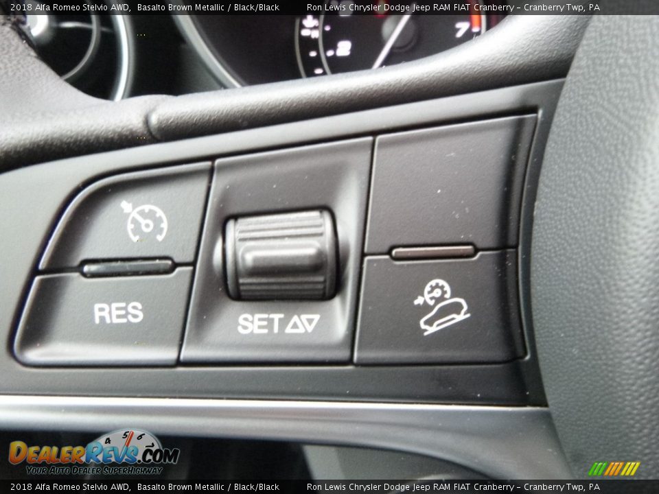 2018 Alfa Romeo Stelvio AWD Basalto Brown Metallic / Black/Black Photo #27
