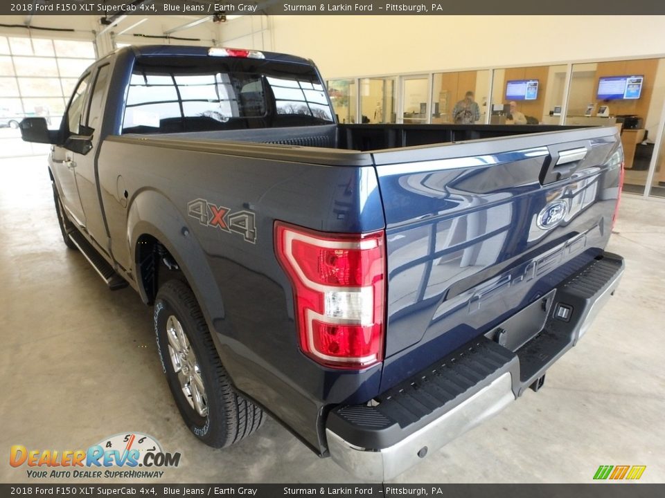 2018 Ford F150 XLT SuperCab 4x4 Blue Jeans / Earth Gray Photo #3